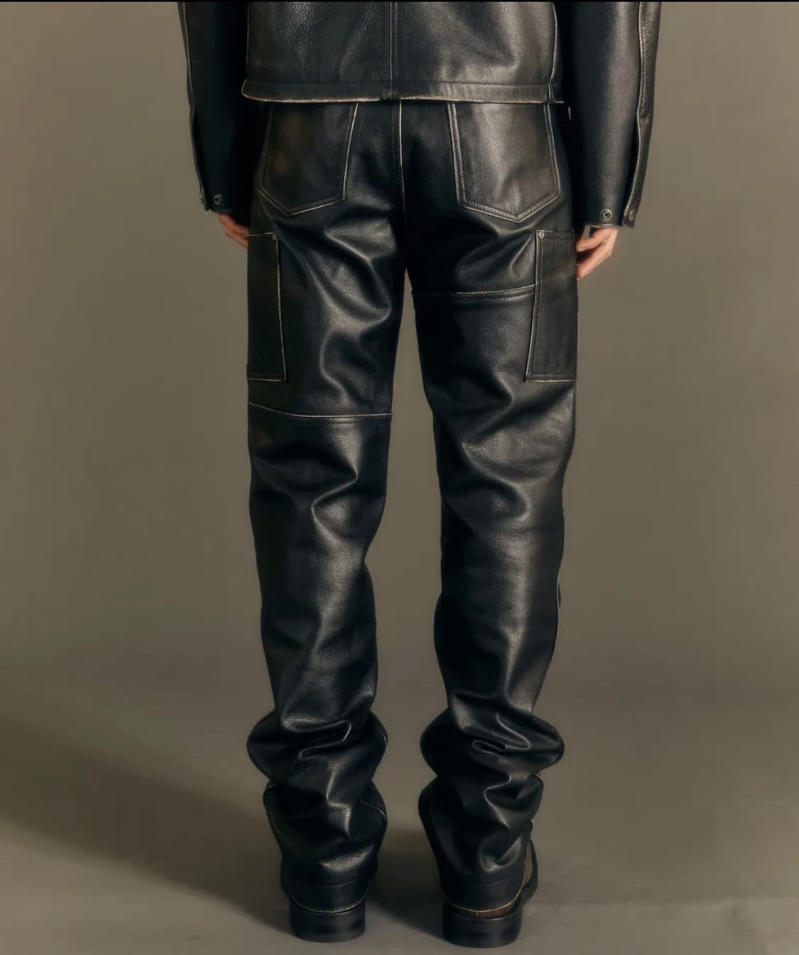 앤더슨벨 드레스젠 레더 팬츠 apa674m(BLACK) 44사이즈 상품이미지3