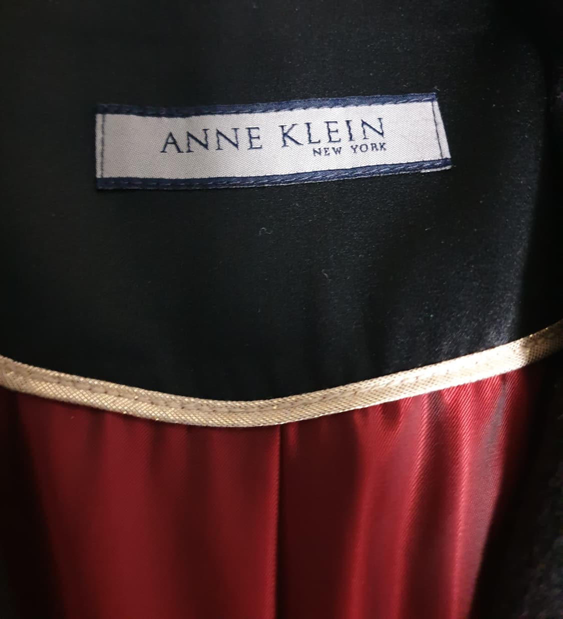 ANNE KLEIN 이태리원사 캐시미어100% 코트 블랙 (66~77) 상품이미지3