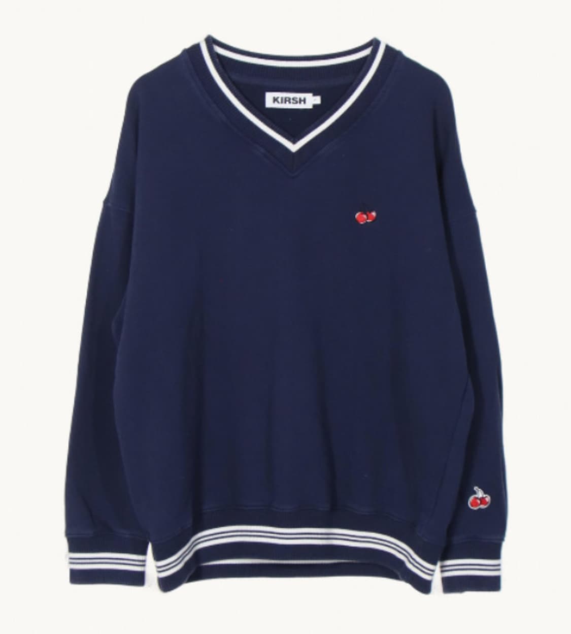 키르시 네이비 브이넥  니트 상품이미지1