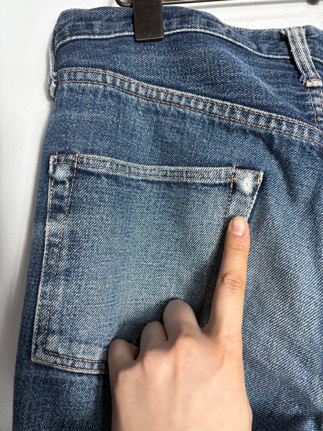 Denime 드님 셀비지 데님 스트레이트 팬츠 상품이미지9