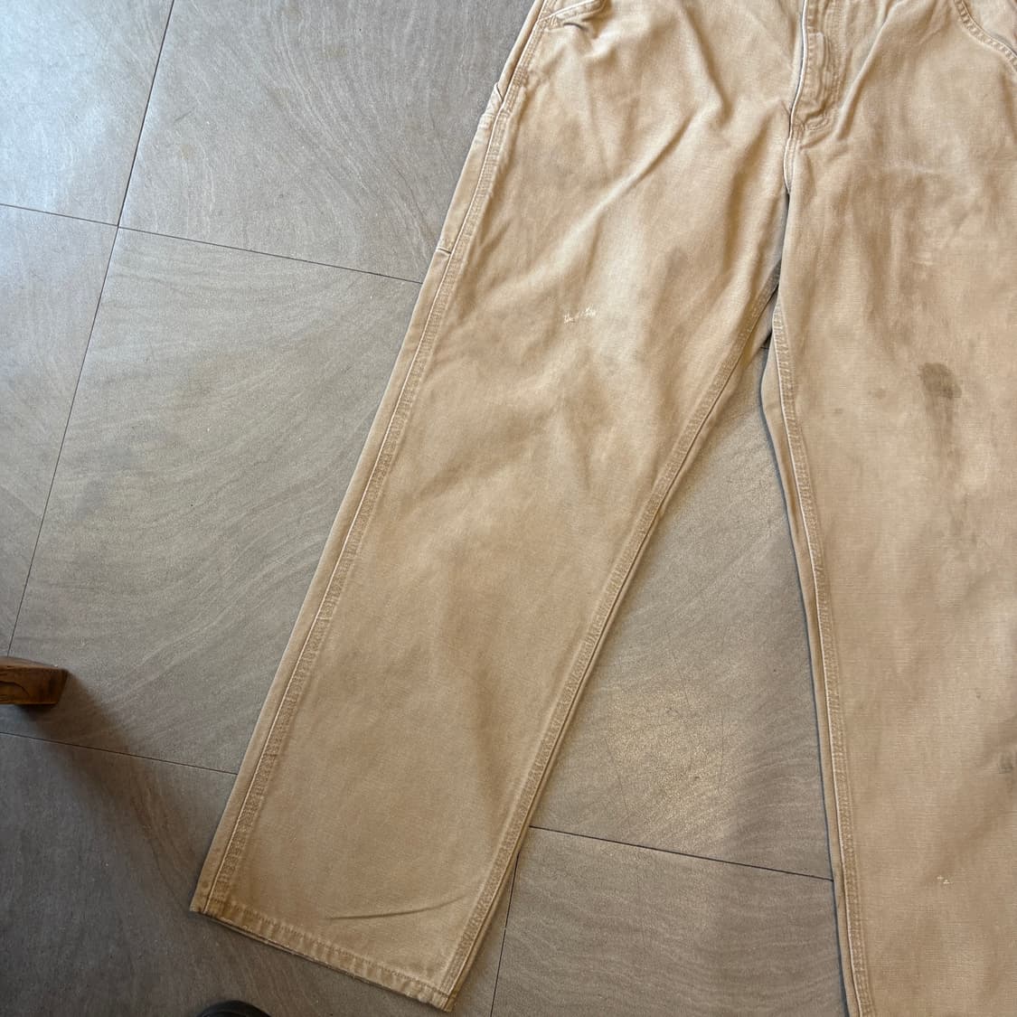 칼하트 정품 오리지널 라이트 베이지 카펜터 팬츠  상품이미지6