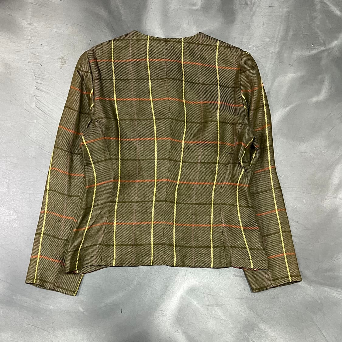  조르지오 아르마니 스트라이프 논카라 자켓 y15929 상품이미지2