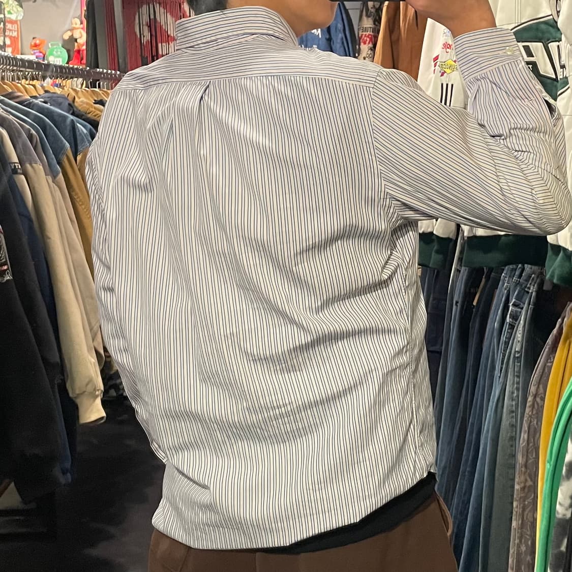 [IM] Polo 폴로 핑크블루 스트라이프 긴팔셔츠 상품이미지6