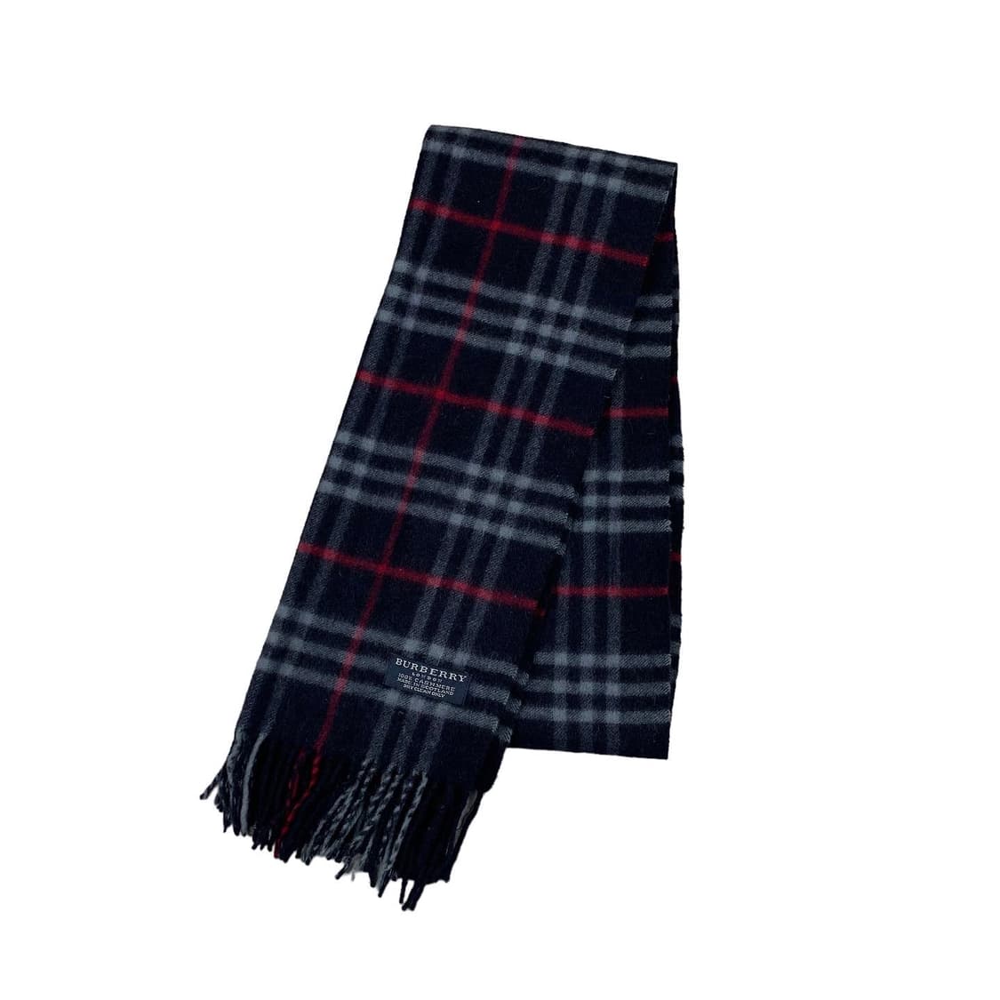 버버리 네이비 노바체크 캐시미어 머플러  상품이미지1