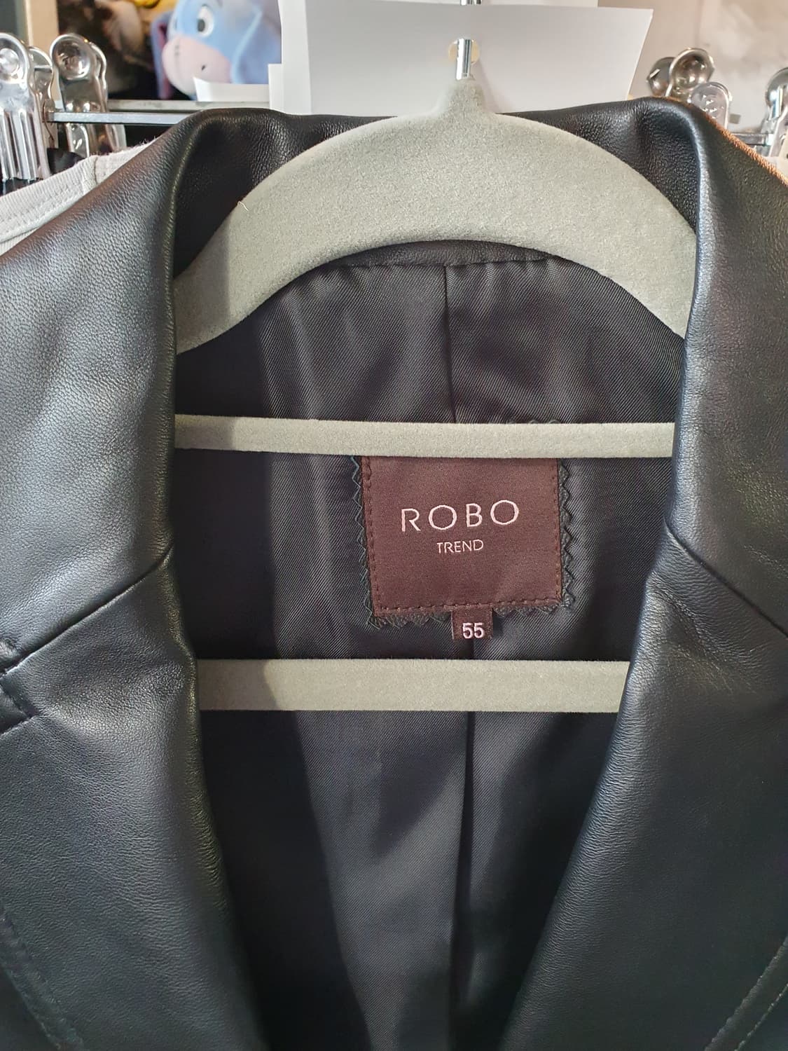 무배 ROBO 가죽 자켓 블랙 55사이즈 상품이미지2