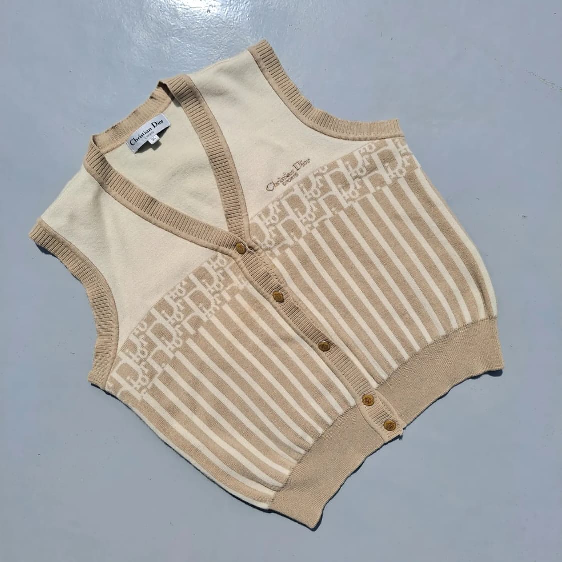 [크리스찬 디올] 오블리크 브이넥 니트 베스트 조끼 상품이미지1