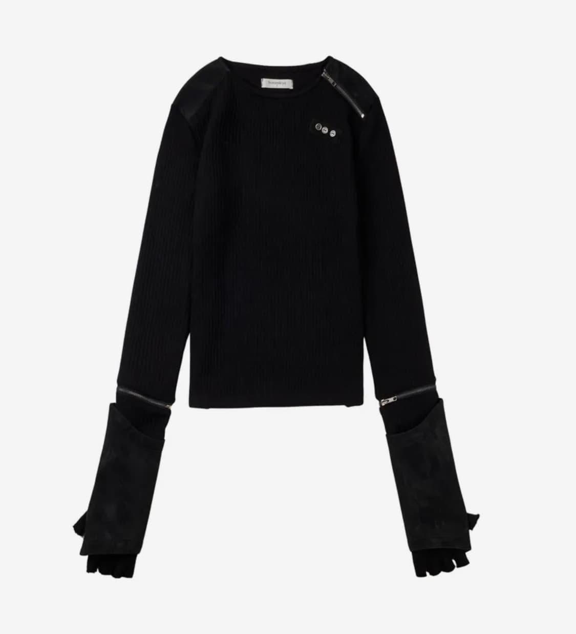 보니앤키예 Detachable Zipper leather top s 상품이미지1