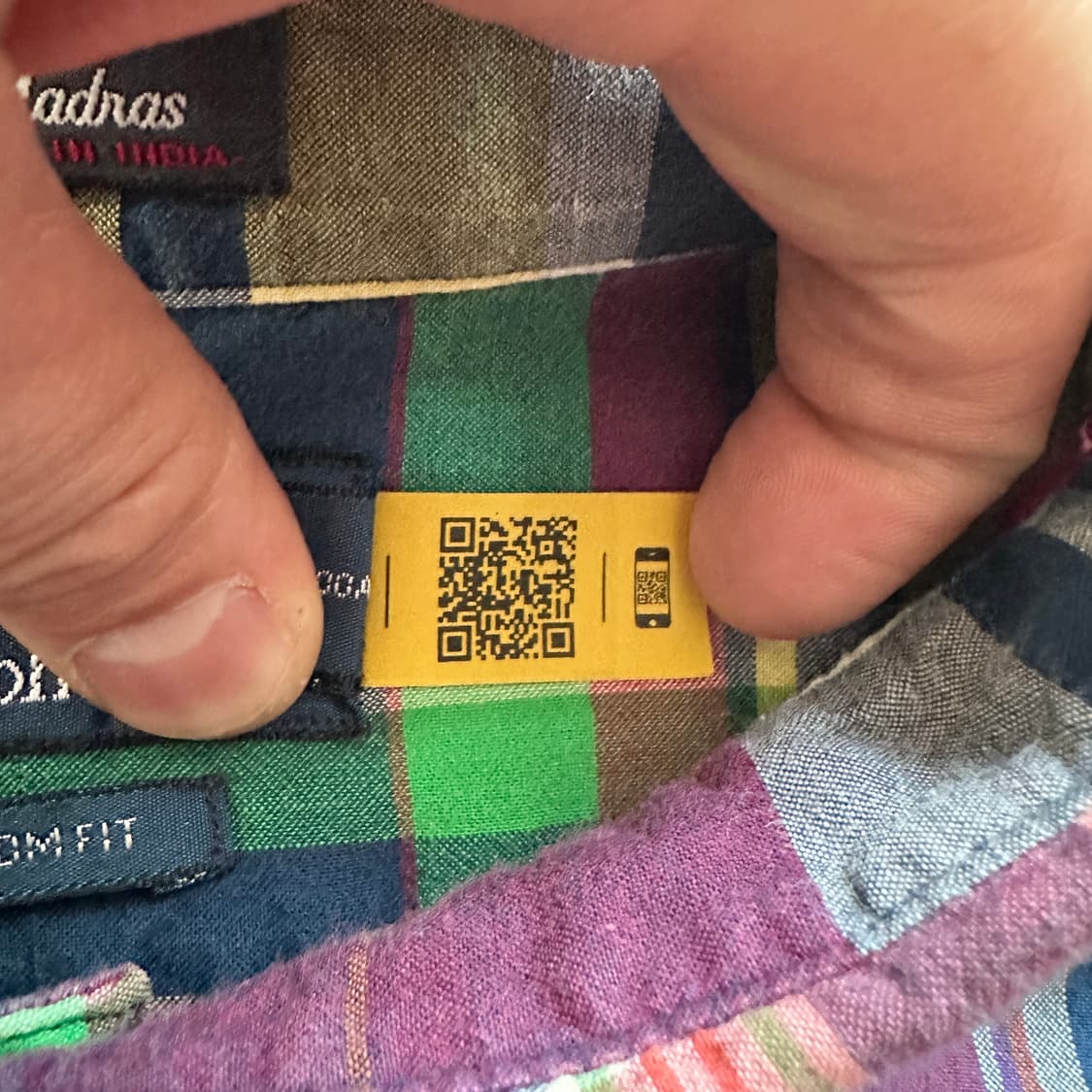 폴로 랄프로렌 인도 마드라스 체크 셔츠 L 상품이미지6