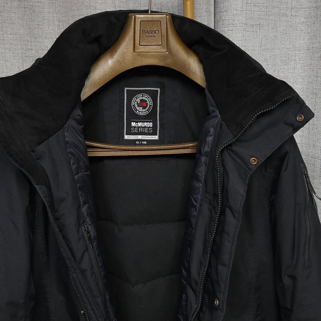 105 ) 노스페이스 맥머도 거위털 구스 패딩 블랙 상품이미지6