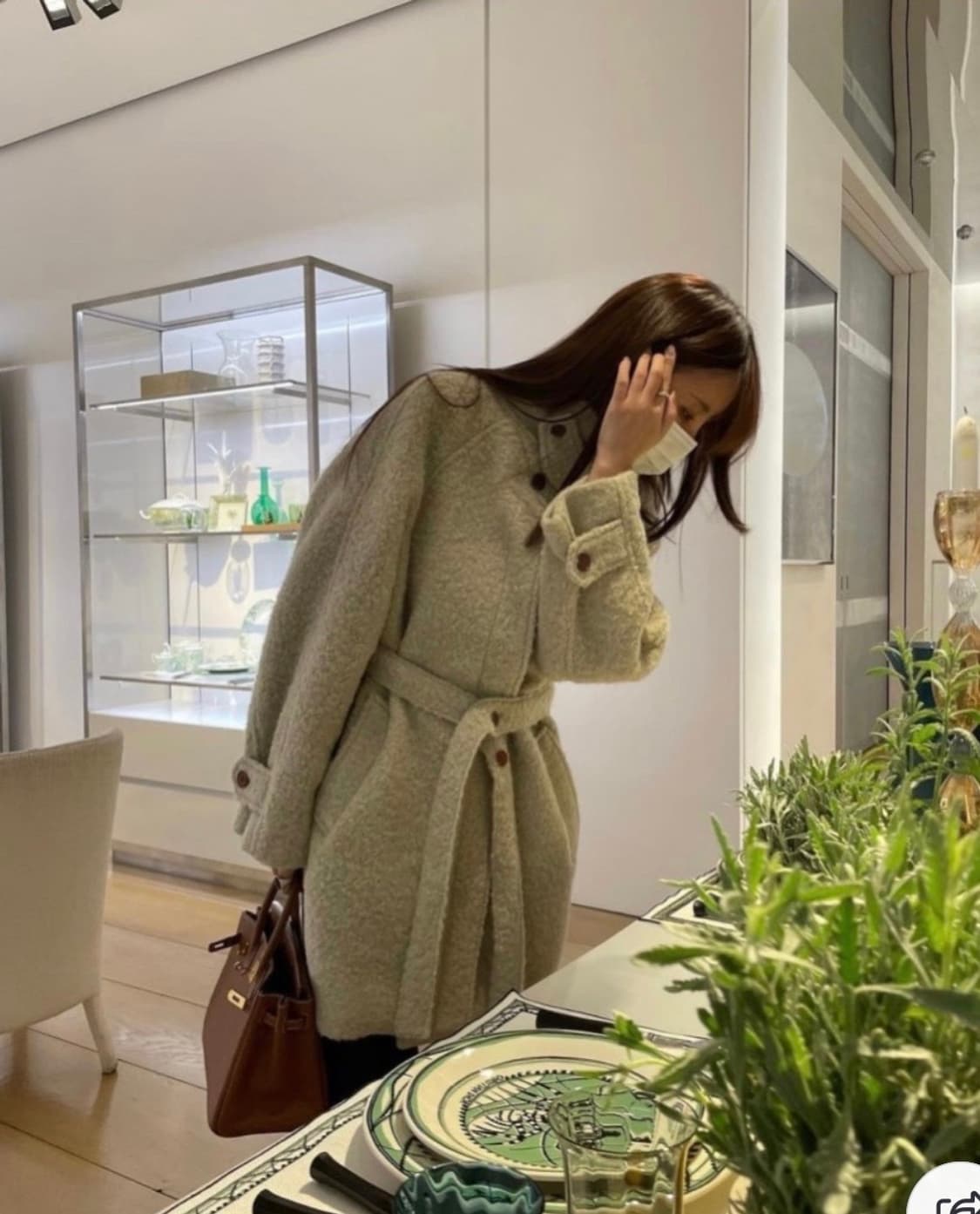 런던플랏 브루클린 울알파카 부클 하프코트 상품이미지3