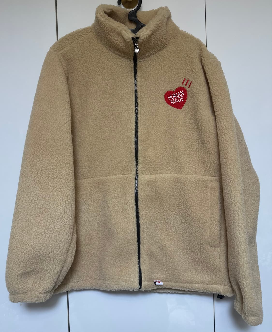 휴먼메이드 뽀글이 플리스 자켓 연베이지 상품이미지1