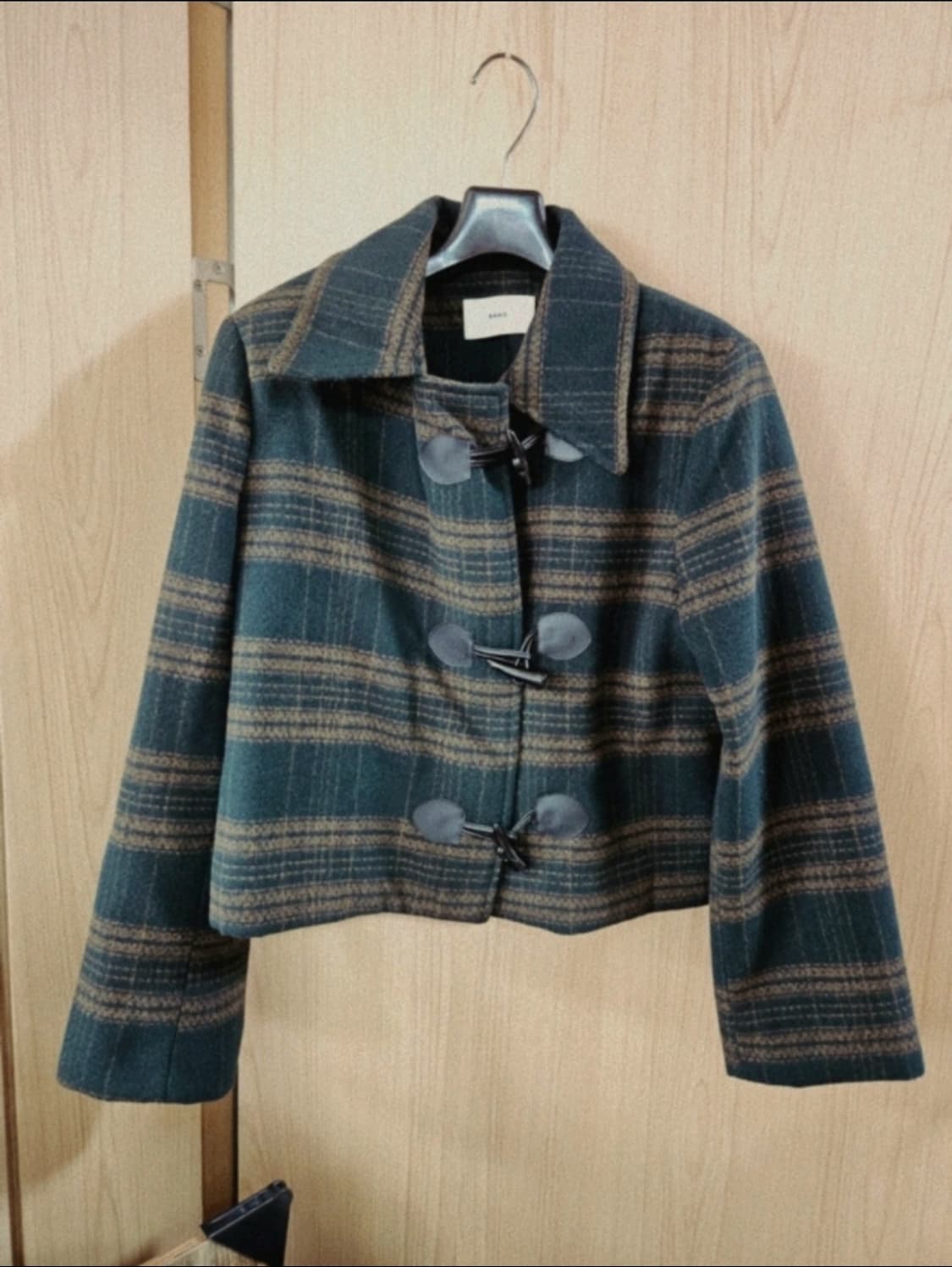 [새상품] 프렌치 그린 체크 더플 누빔자켓 떡볶이코드 상품이미지8