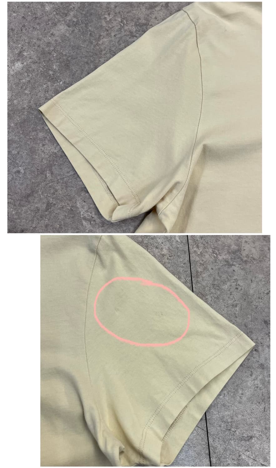 아미 스몰 하트 로고 반팔티 크림 L #csz3480 상품이미지6