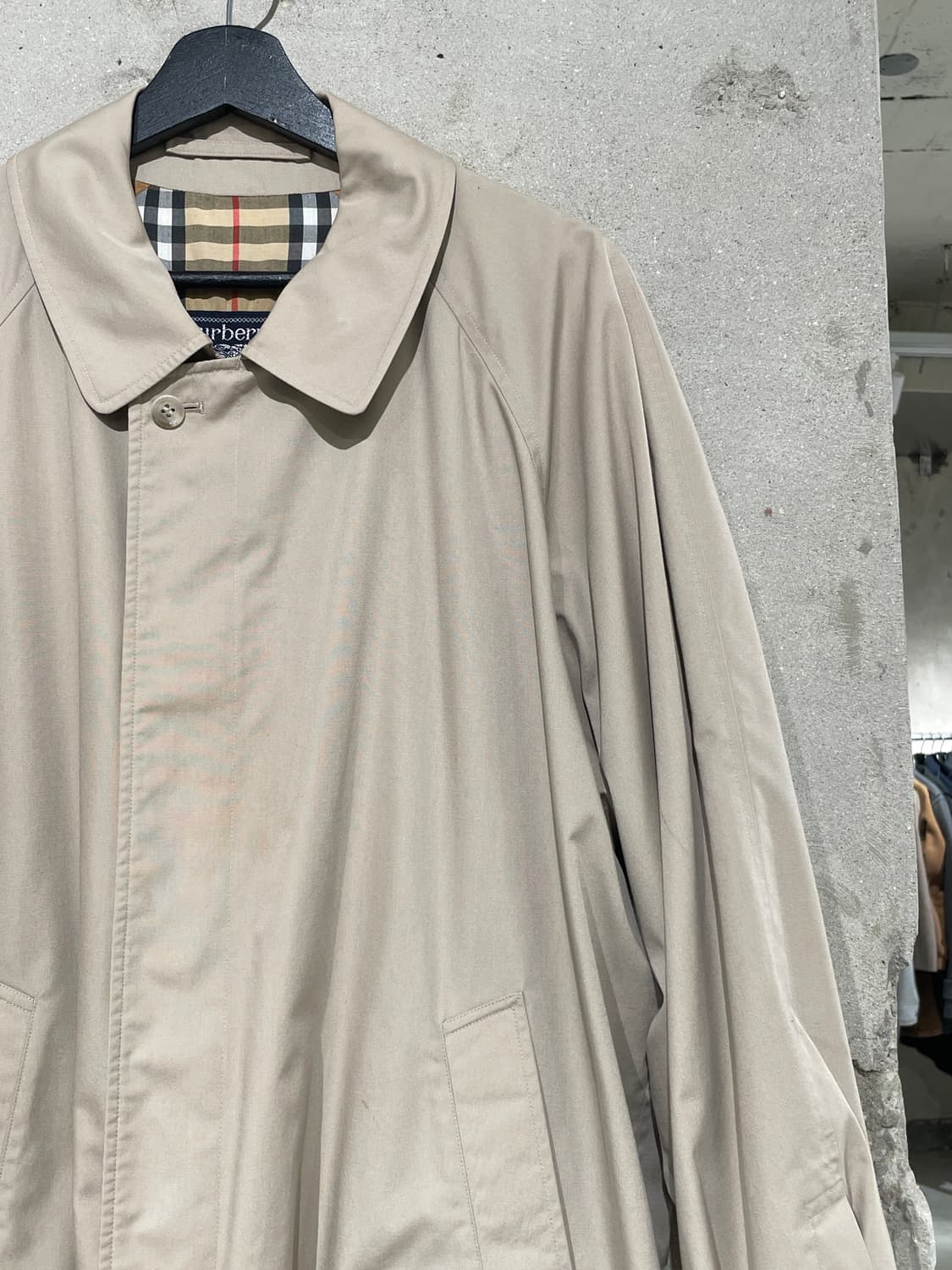 버버리 라이트 베이지 히든 집업 블루종 자켓 상품이미지3