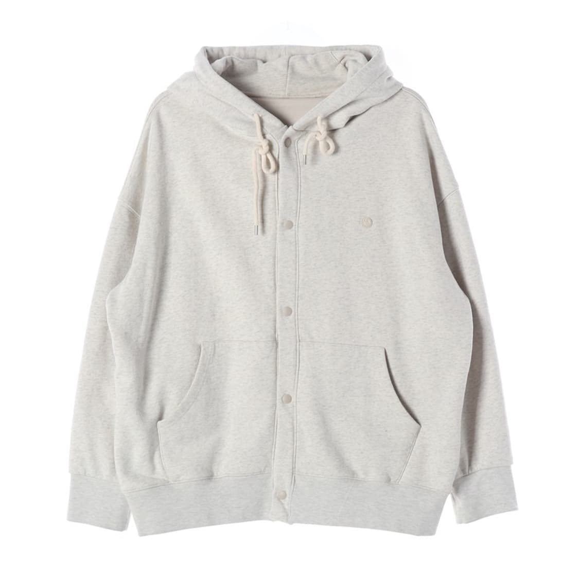 라퍼지스토어 오버핏 스냅 버튼 후드 집업 오트밀 상품이미지1