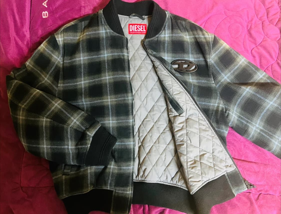디젤 (DIESEL) J-SAINT 겨울 체크 봄버자켓   드립니다 상품이미지1