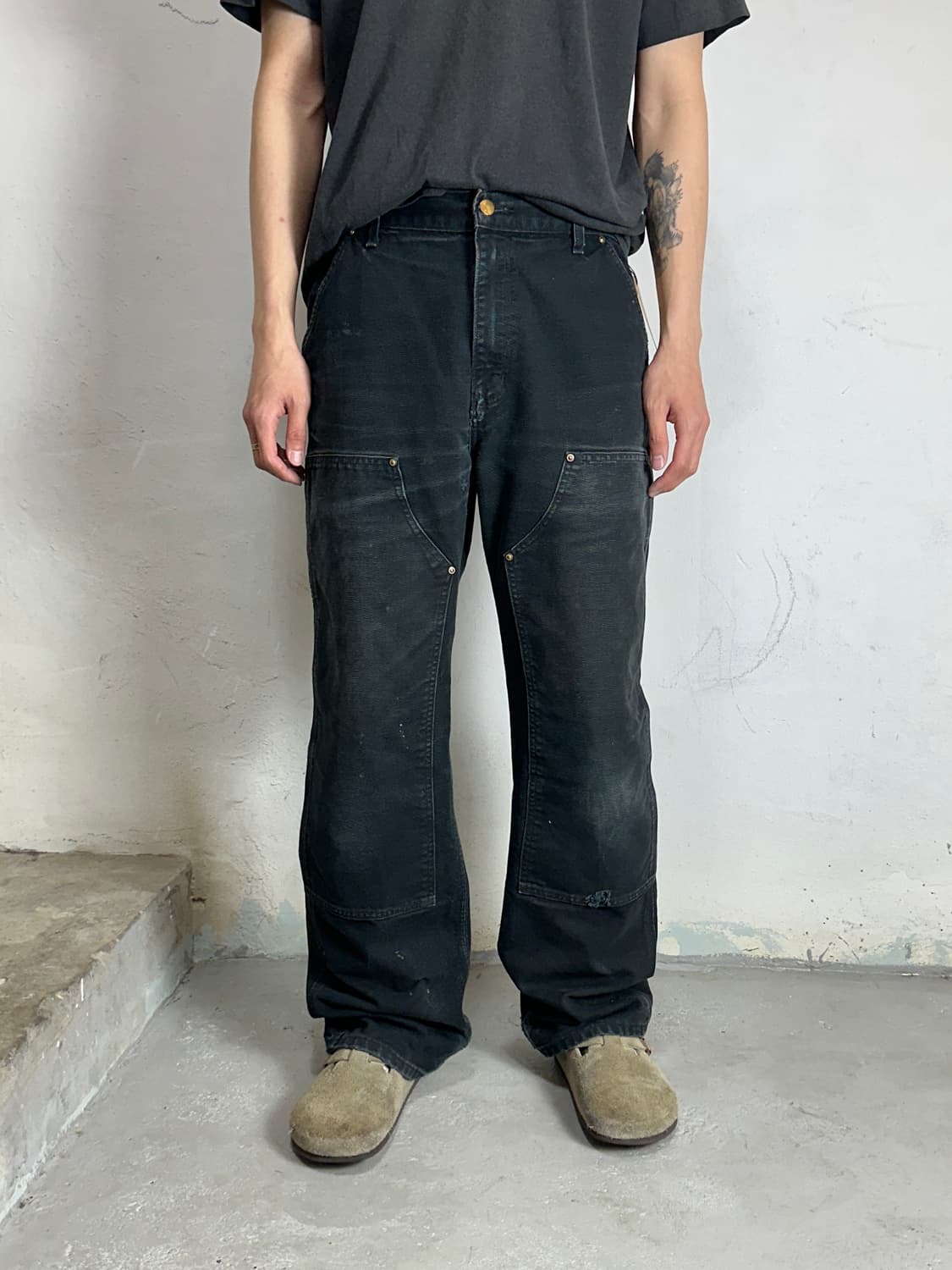 OG USA Made 칼하트 더블니 블랙 칼하트 B01 썩블니 상품이미지3