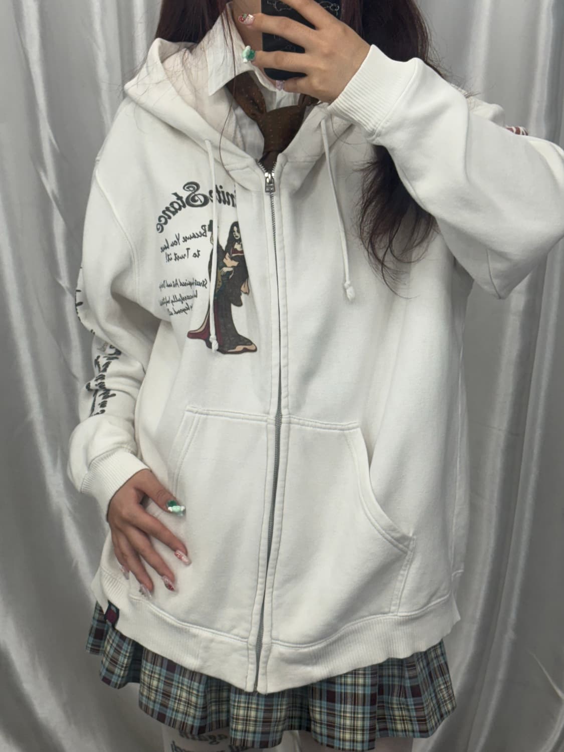 Girlband Printed Hood Zip-Up 상품이미지1