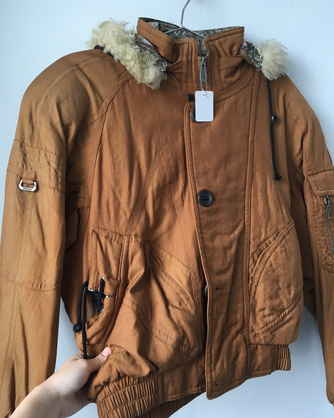 Fake fur hood bomber jacket 상품이미지4