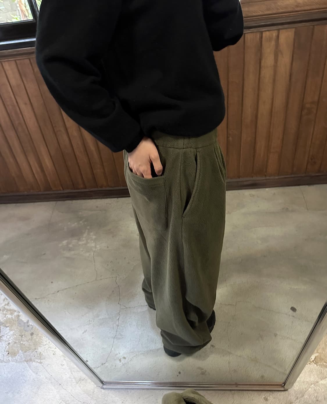 BEAMS fleece wide unisex pants 상품이미지3