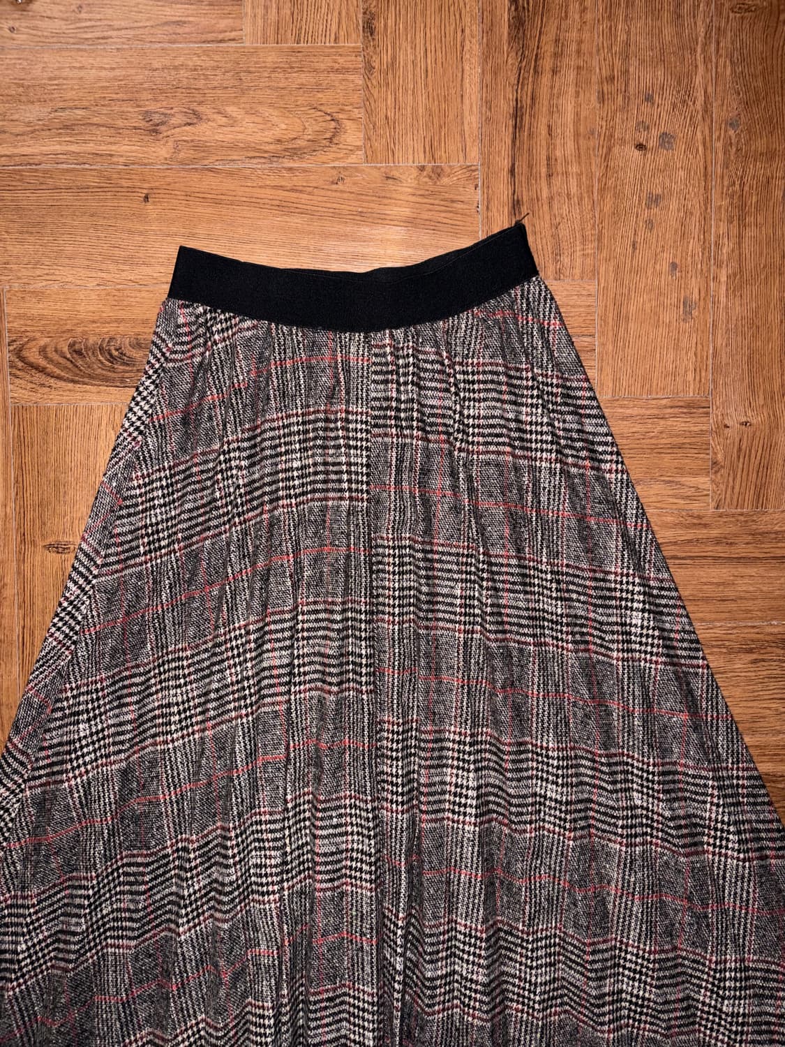 빈티지 샤 체크 플리츠 스커트 상품이미지3