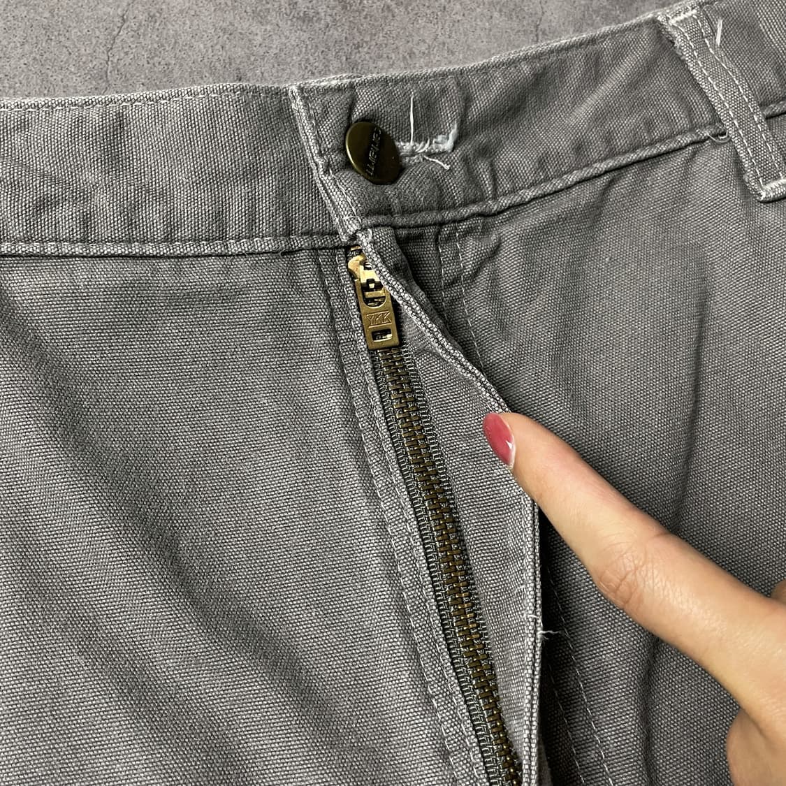 CARHARTT 칼하트B278 그레이캔버스 유틸리티 하프팬츠 A01093 상품이미지3