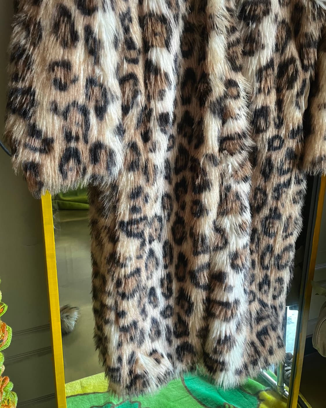 Jpn Vintage Shaggy Leopard Fur Long Coat 상품이미지8