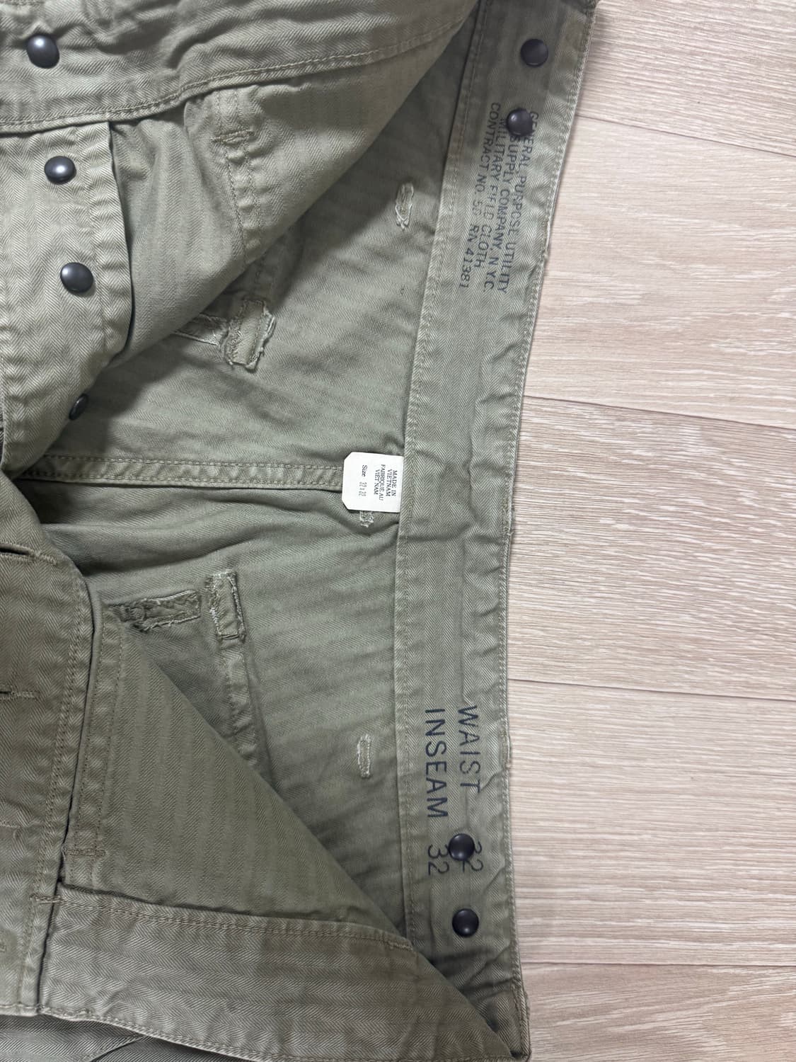 32/32 더블알엥 헤링본 퍼티그 팬츠 필드 치노 상품이미지2