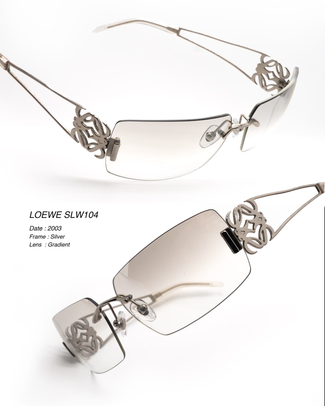 Loewe SLW104 Rimless Sunglasses (2003) 상품이미지1