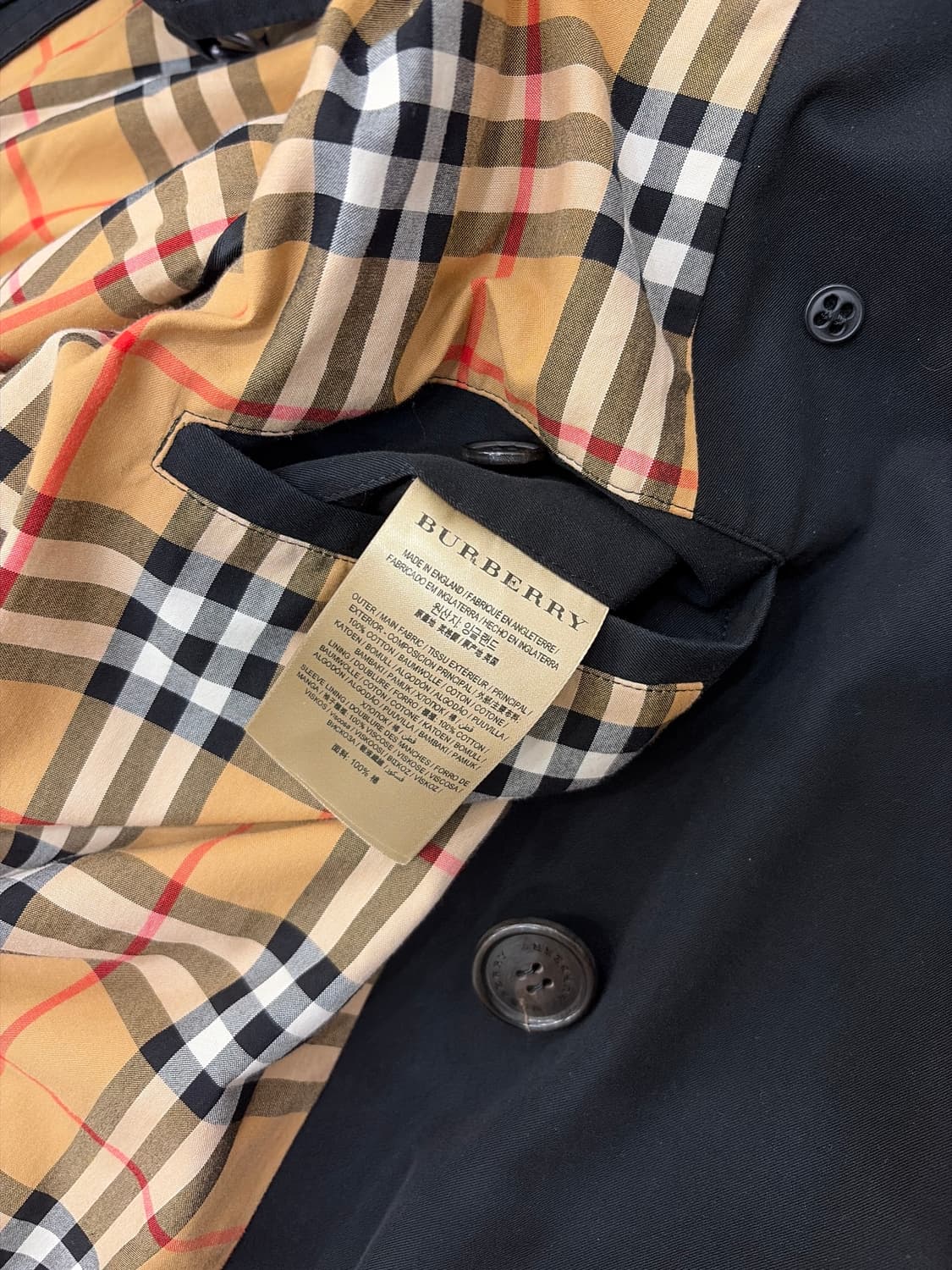 버버리 블랙 트렌치 코트 56size 상품이미지5