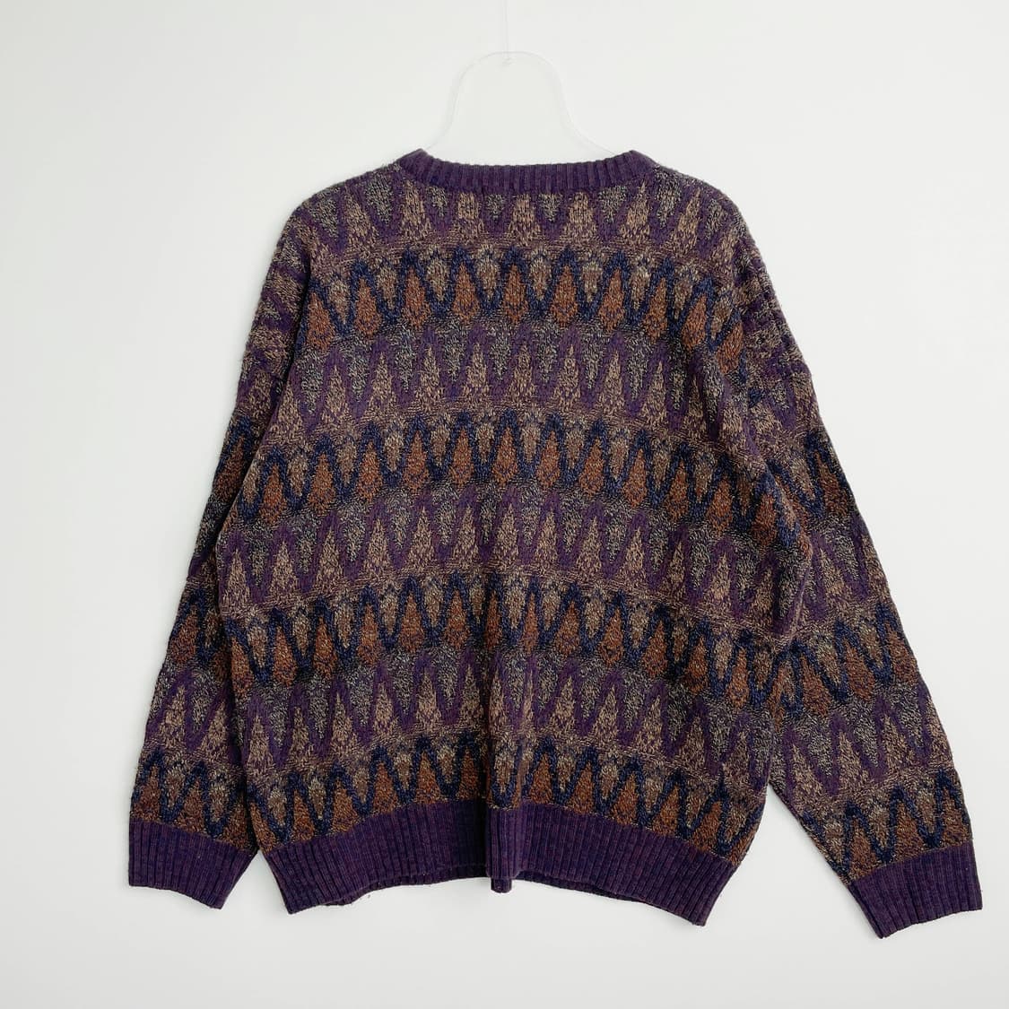 F2 Geoffrey Beene 빈티지 패턴 니트 XL사이즈 상품이미지3