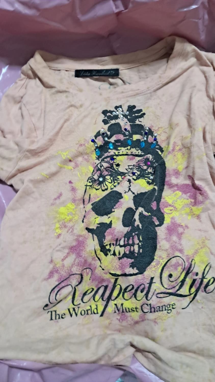 Listen Heartbeat 해골 반팔티 상품이미지1