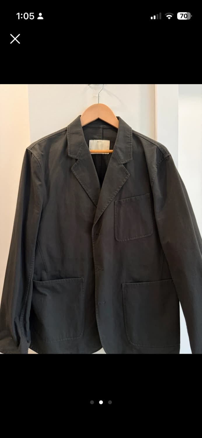 포터리 코튼 워시드 자켓 3사이즈 차콜 상품이미지2