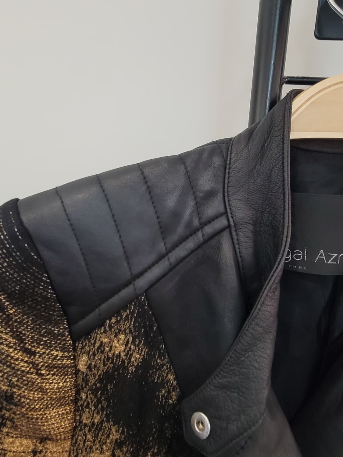 뉴욕 디자이너 브랜드 이갈 아즈로엘 블랙/골드 바이커 자켓 4사이즈 상품이미지5