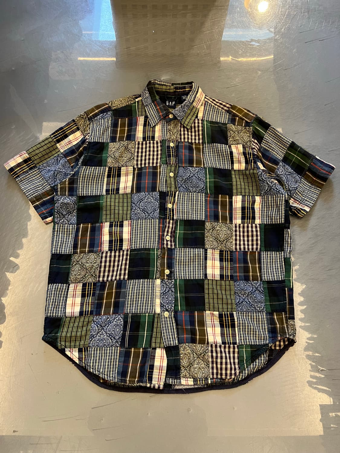 OLD GAP PATCHWORK 올드갭패치워크반팔셔츠 상품이미지1