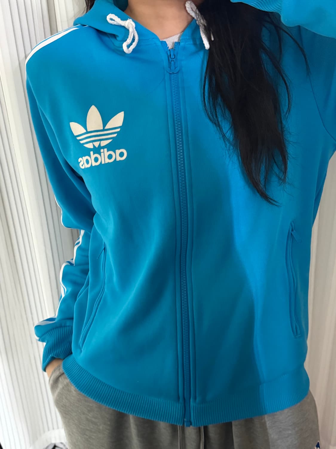 아디다스 블루 후드플락 져지 95  상품이미지1