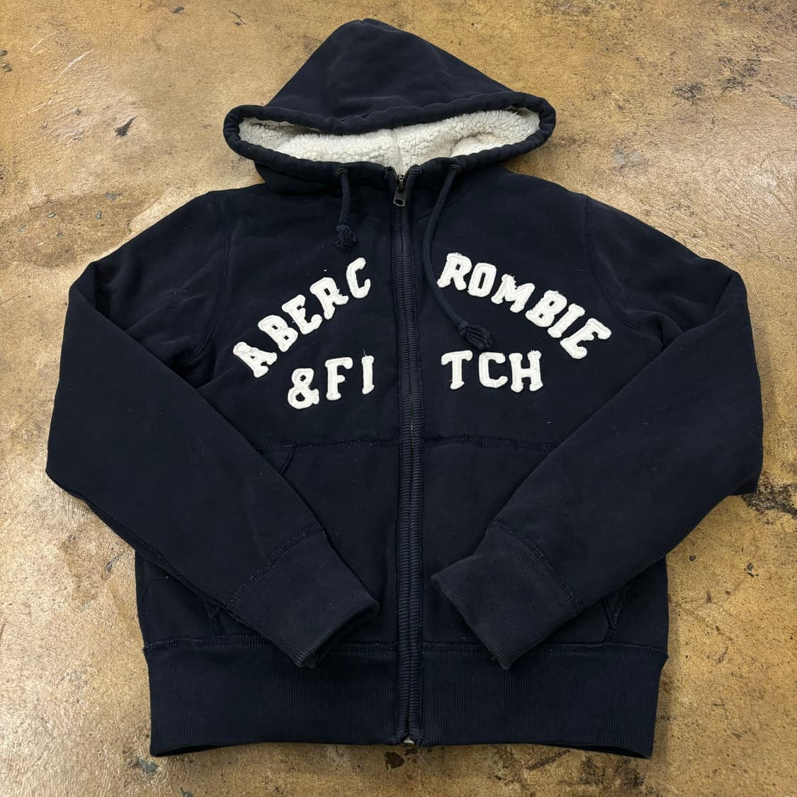 아베크롬비 네이비 양털 후드집업 상품이미지2