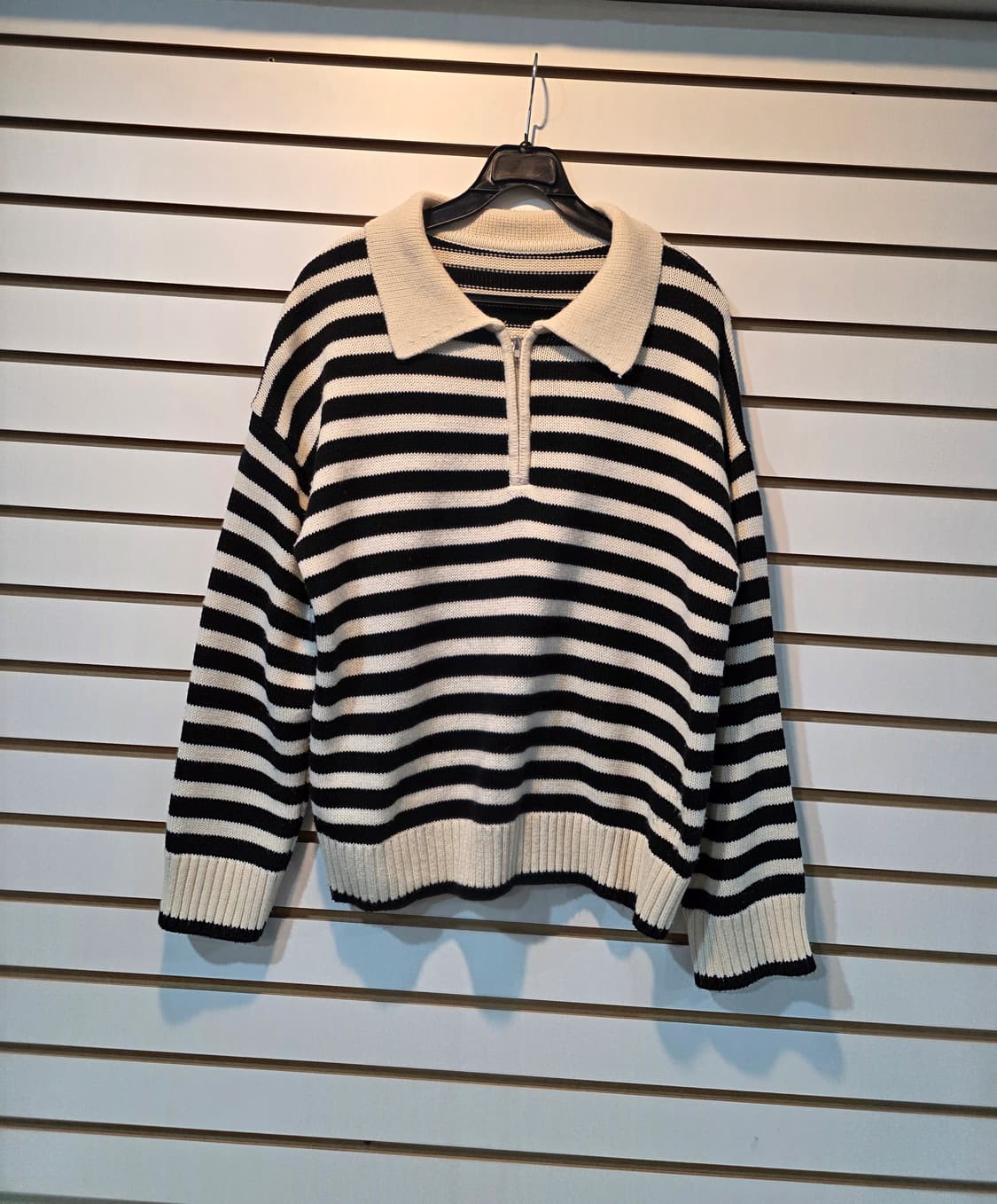 (남성) 빈티지 케쥬얼 넥카라 니트 상품이미지1