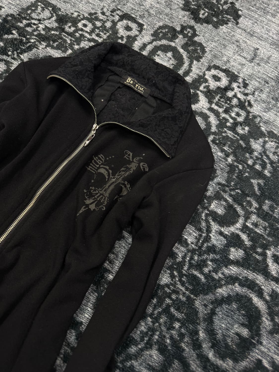 Batsu frill layered cross zip up 상품이미지4