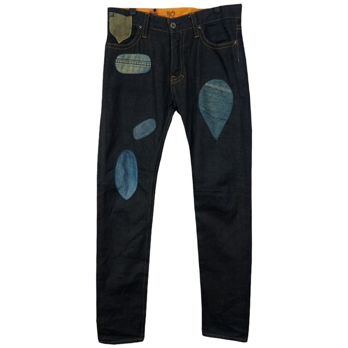 [진호 진스] 재팬 멀티 패치 슬림핏 데님 팬츠 청바지 M19837 상품이미지2