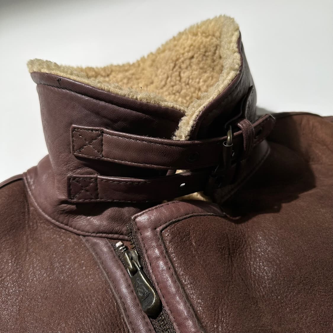 노티카 램스킨 시어링 B-3 무스탕 봄버 자켓 상품이미지5