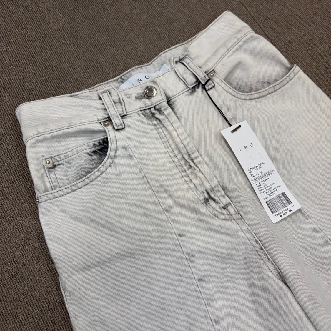 IRO paris 이로 우먼스 하이웨스트 그레이 데님  상품이미지2