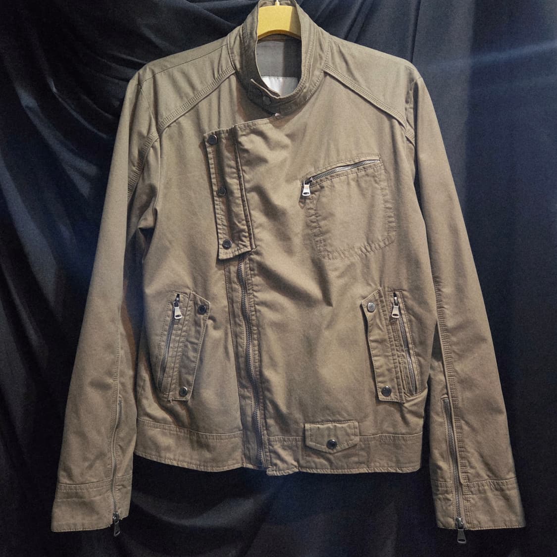 자라 맨 코튼 라이더 자켓 상품이미지2