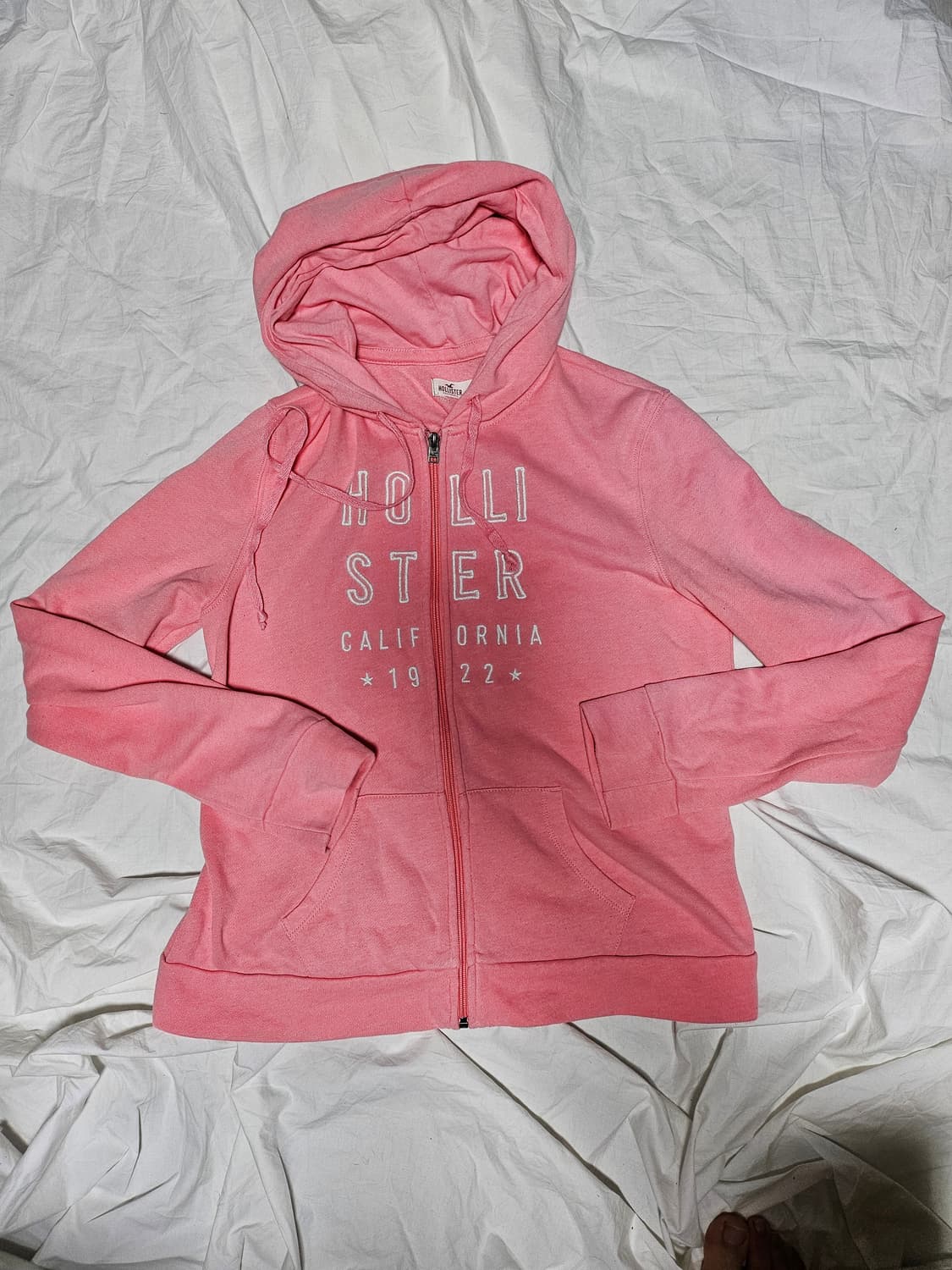 홀리스터 핀터깔 아방핏 후드집업 핑크 M 상품이미지1