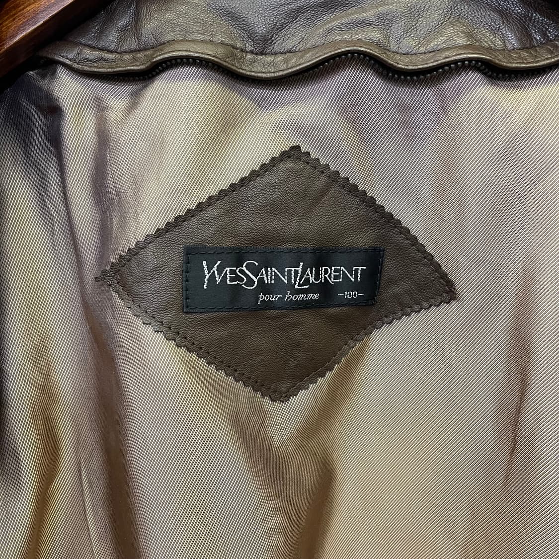 90's YSL 레더  카코트 상품이미지6