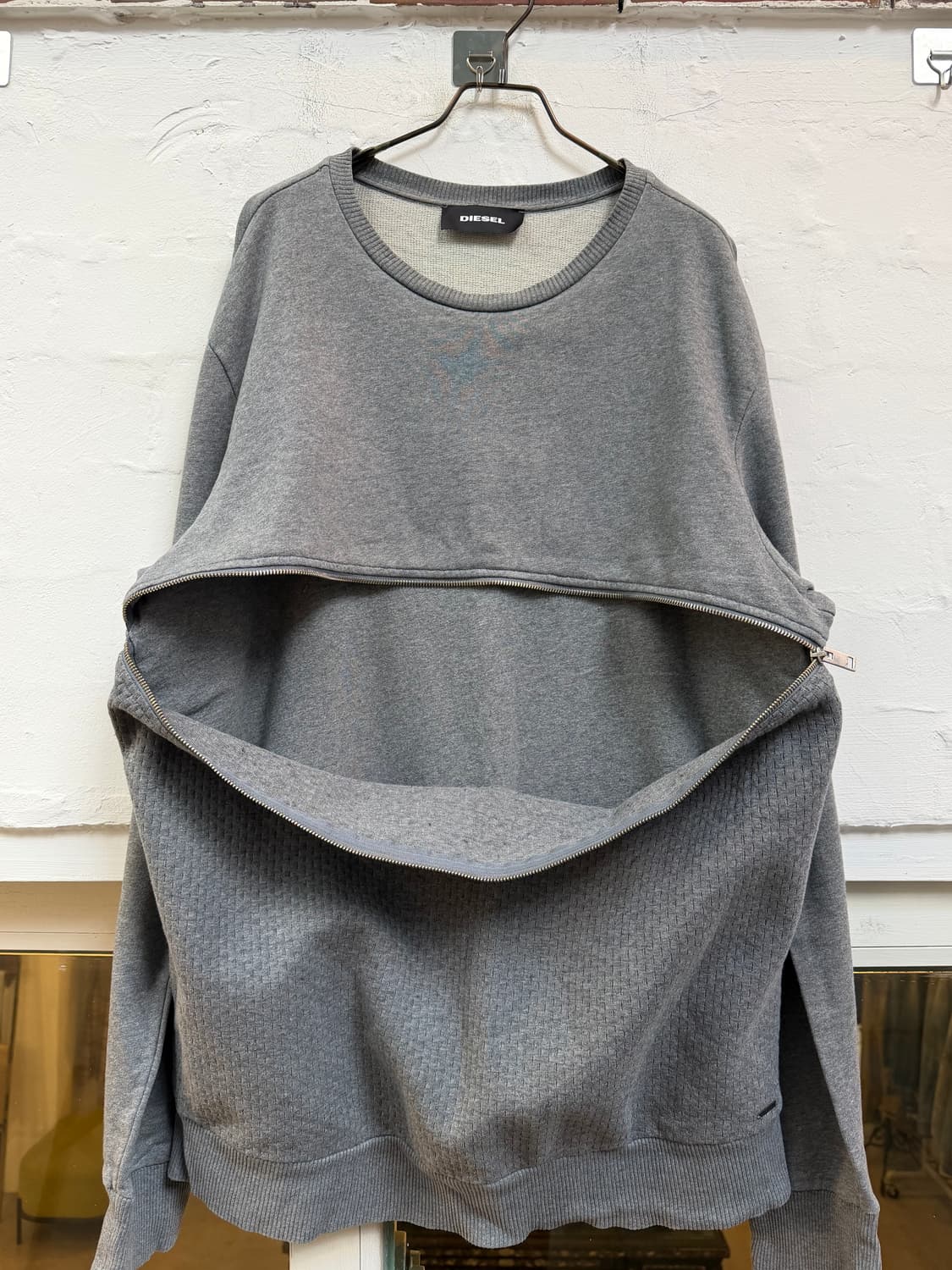 Diesel 디젤 지퍼 그레이 스웻셔츠 XL 상품이미지6