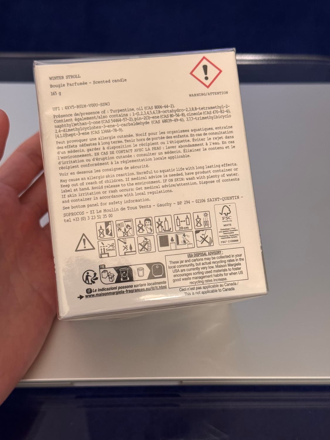 메종 마르지엘라 윈터 스트롤 캔들 165g 새상품 상품이미지3