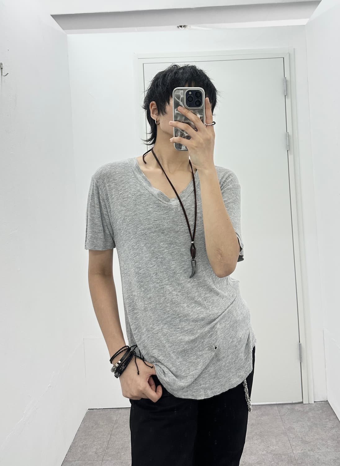 NONE vintage v neck tee 상품이미지2