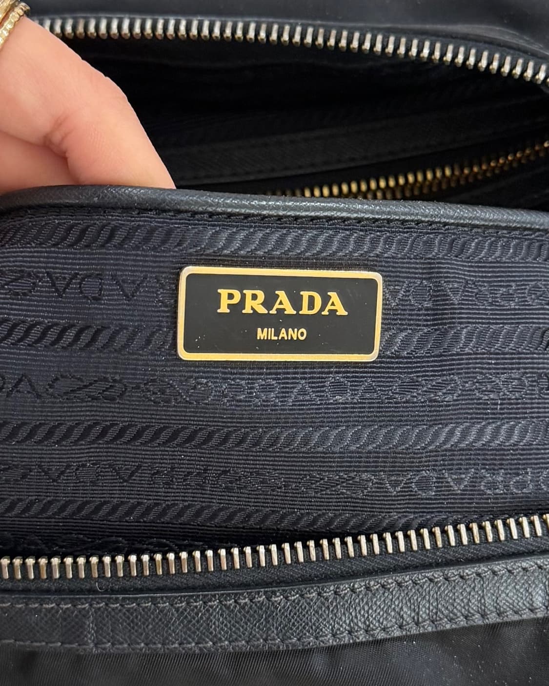 프라다 블랙 포코노 나일론 사피아노 쇼퍼백 상품이미지7
