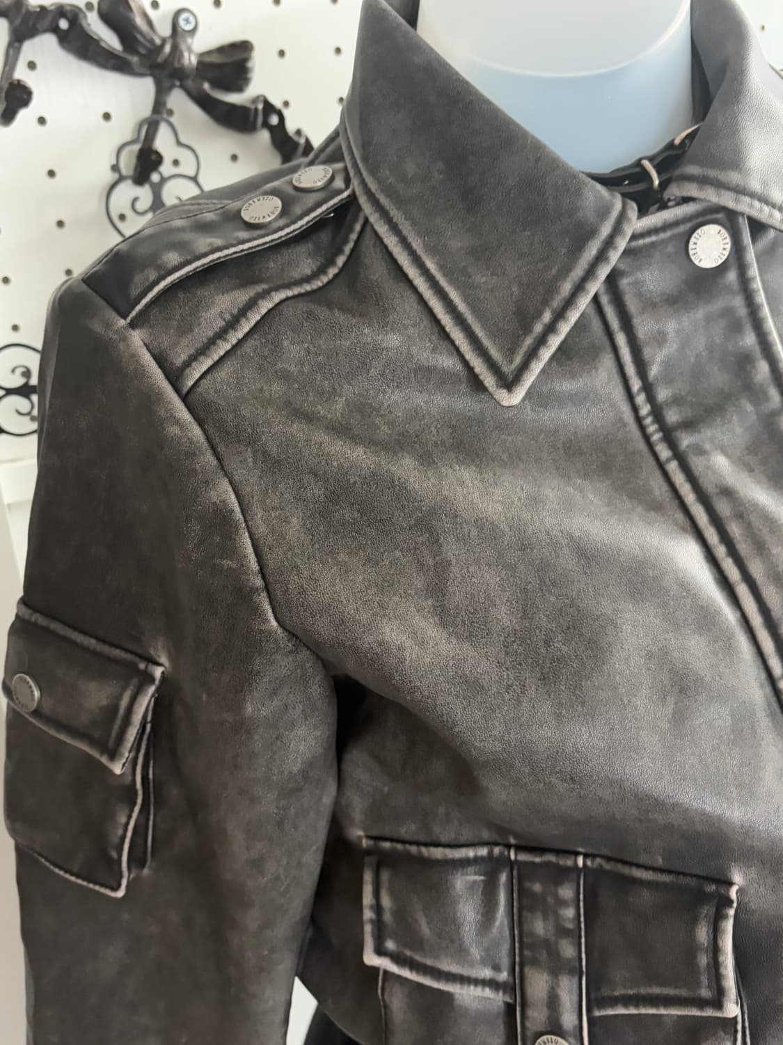• Bohemian Seoul Leather Bomber Washed G 상품이미지7